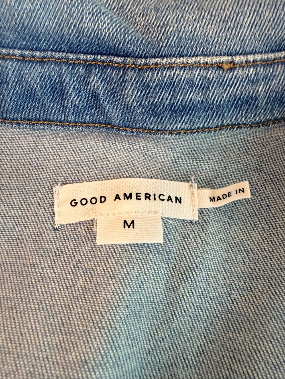 Good American Fit for Success Short Sleeve Denim Jumpsuit Blue GMJS731SO Size M - Picture 7 of 13